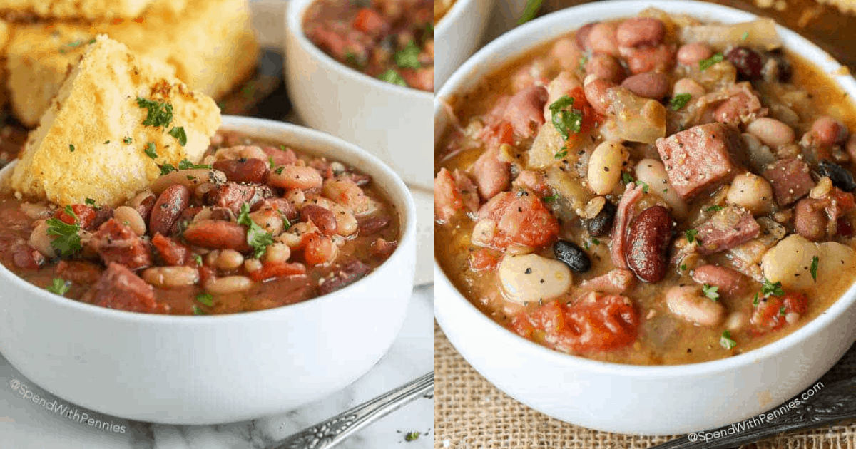 Effortless Slow Cooker Ham & Bean Soup: A Leftover Ham Saver